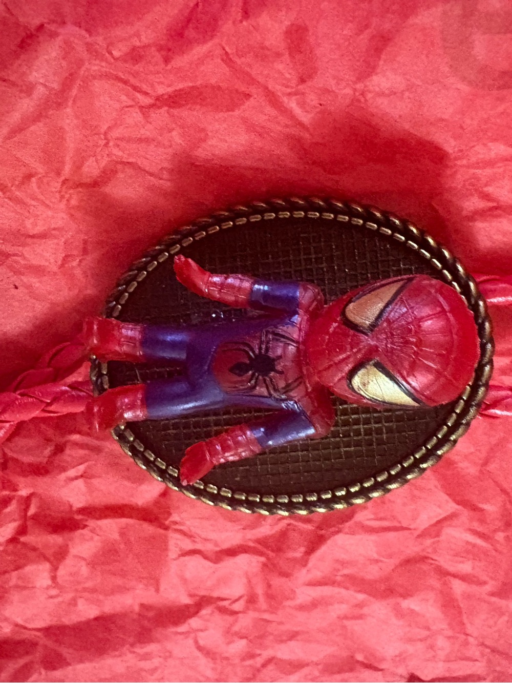Red and Blue Spider-Man Resin Pendant